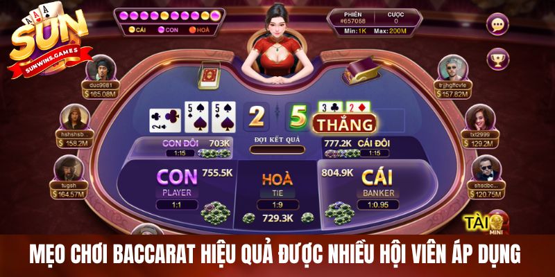 Mẹo chơi Baccarat hiệu quả được nhiều hội viên áp dụng 
